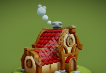 C4D�������쿨ͨС�ݽ���ģ��
