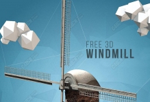 C4D�����糵����ģ�� Windmill model