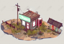 BlenderɳĮ�еļ���վ��ͨ����ģ��