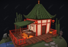 C4D�й����ҵķ���ģ������ Chinese Painte