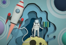 C4D�Ա��������ģ��  Diorama astrona