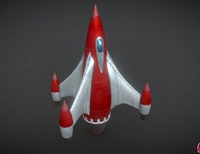 ���Blender����̫�շɴ�01ģ������ Retro Spaceship 01