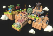 C4D��ͨС��ƽ̨��Ϸģ�Ͱ�