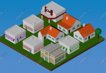 C4D��ͨС���������ģ��