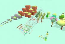 C4D�;ۿ�ͨ����ģ�Ͱ� Low Poly Nature