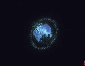 ���Blender����ȫϢ����6��ģ������ Animated Hologram Earth #6 3D Model 4k Textur