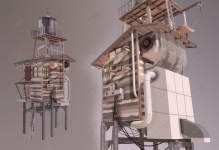 C4D��¥���׷����ﻧ������ģ��