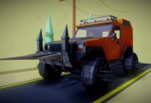 C4D��ͨԽҰ��ʬ��С����ģ�� Low Poly Zom