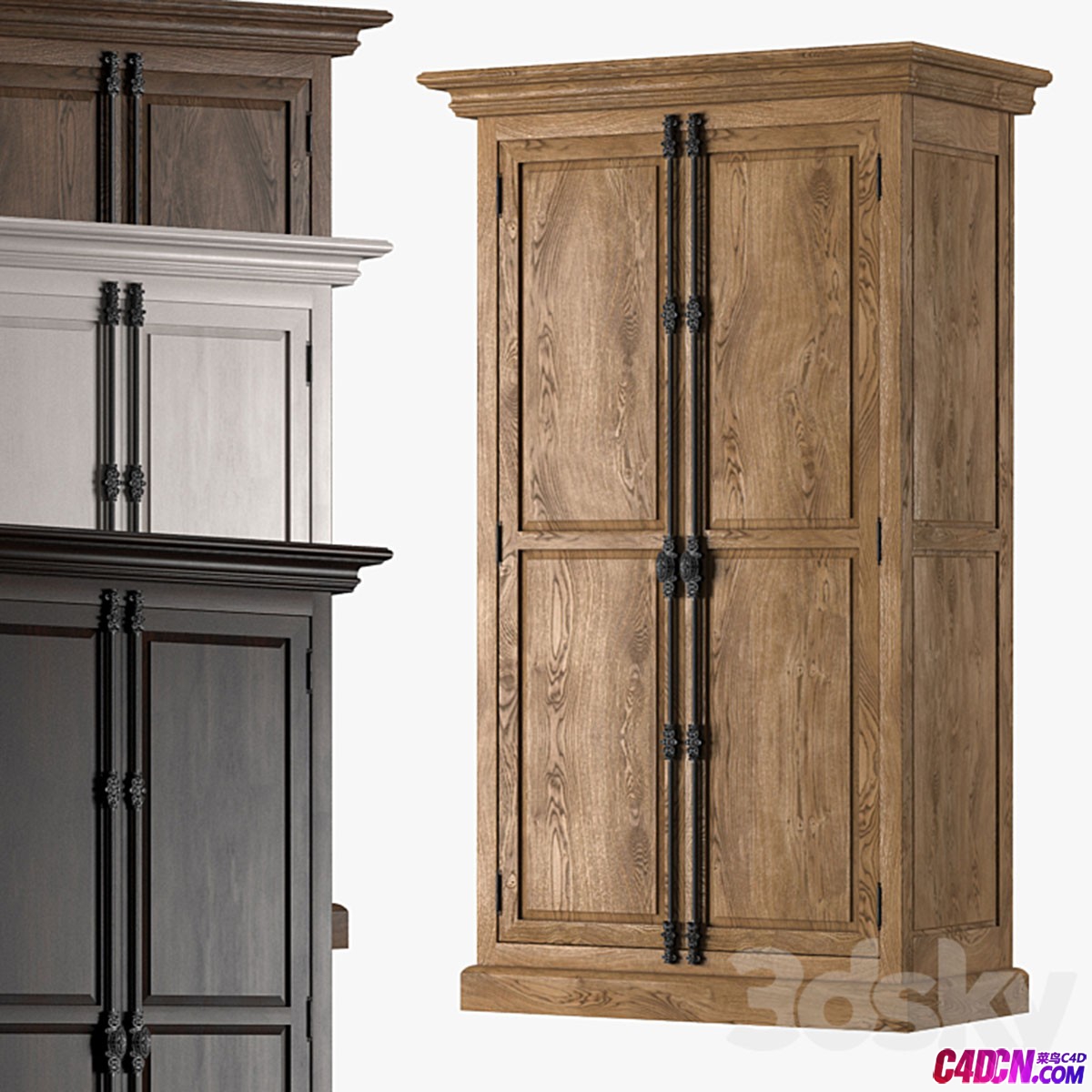 ��ѷ�ʽ˫���Ź��ز�ģ������ FRENCH PANEL DOUBLE DOOR CABINET
