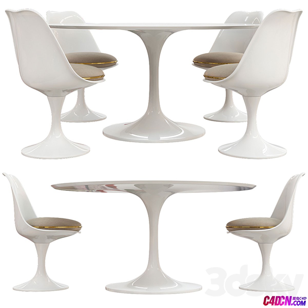 ����������������������ز�ģ������ SAARINEN TULIP TABLE CHAIRS