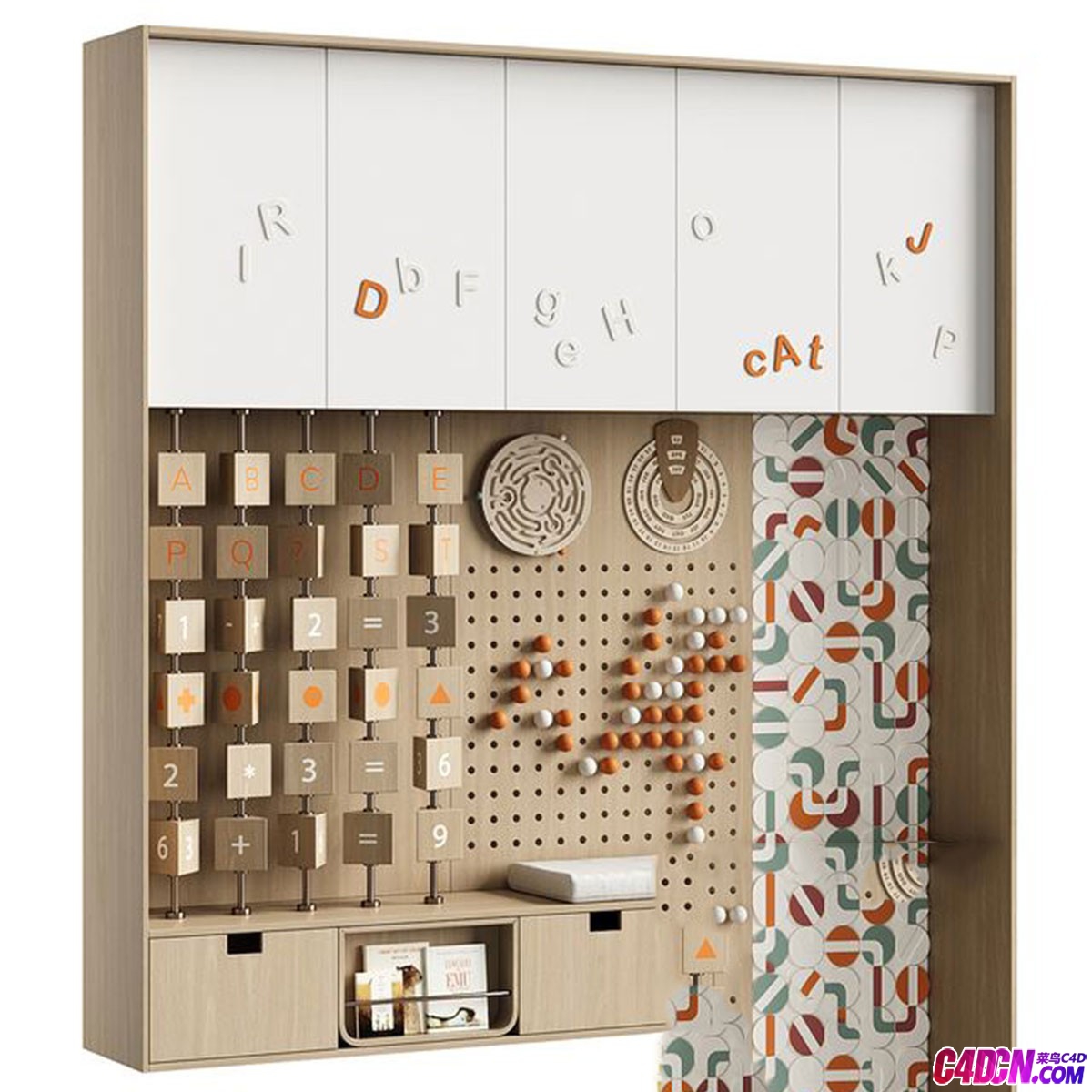 ��Ѷ�ͯ����������ز�ģ������ Interactive panel for children room
