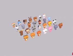 Blender��ͨ������װ1ģ�� pack007 rigged cartoon animal pack1