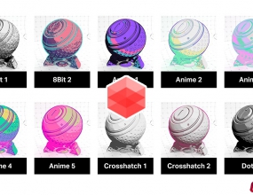 30��C4D�߼��ʸп�ͨ������ɫ��Redshift������Ⱦ��������Ԥ������