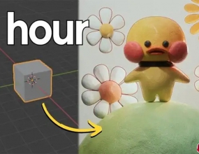 Blender��ͨСѼ�ӿɰ�������ɫ��ģ��ͼ���ʵƹ���Ⱦ�̳�