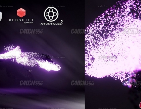 [������Ļ]Cinema4D S26ʹ�ó���Redshift�ж�Xparticles�����������̳�