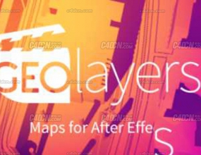 AE���Ƶ�ͼ�ֵ�ģ��3D��ͼЧ���ű� GEOlayers 2 V1.1.2