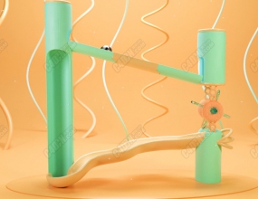 Redshift��Ⱦ������ѧС���ɽ��ѭ������C4D����ģ��  Redshift Looping