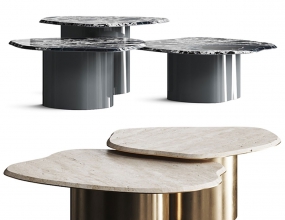 �����������Ƭ���������ز�ģ������ SECOLO FRAGMENT COFFEE TABLES