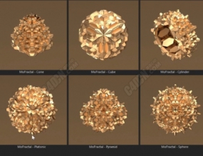 C4DԤ��-����벨����ģ������ MoFractal for Cinema 4D