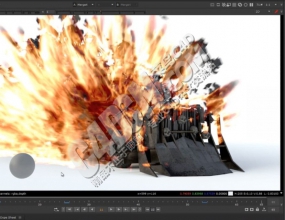 Houdini+Nuke��ʵ��ը����ƹ�ϳ���Ⱦ����ģ��̳�