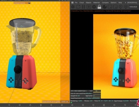 C4D+OC��Ⱦ������ʳ���Ʊڻ����ó���С������ģ������Ⱦ�̳�