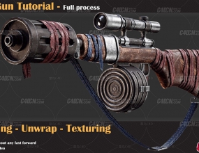 Blender+Substance Painter��Ϸ��������ģʽ��ǹ��ģ������Ⱦ�̳�