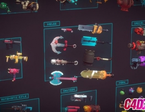Blender�����ʲ�ģ�� weapon asset