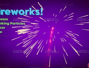 [������Ļ]C4Dʹ��Xpresso+Thinking Particles˼ά���Ӹ���+Pyro���������̻�����