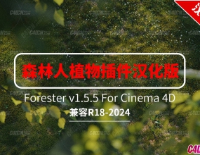 C4Dɭ����ֲ��ʯͷ��ʯ������ľģ�����ɲ�����ĺ����� Forester v1.5.5֧��R18-2024
