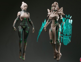 Maya+ZBrush�����ƻû���Ů����ʿ����ṹӲ���潨ģ������Ⱦ�̳�