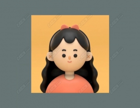 C4D��ͨŮ����ɫ��ģ�̳�ʹ�ð�ŵ����Ⱦ����Ⱦ
