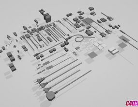 C4D���������豸�����ߵ�Դ��HDMI�ӿڲ�ͷģ�ͺϼ�