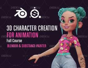 Blender+Substance Painter��ά��ͨ����ͷŮ�����ｨģ������ͼ�������̳̽�