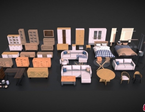 BlenderPBR�Ҿ߰�ģ�� pbr furniture pack
