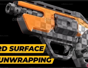 [������Ļ]Cinema 4D�����ǹ�߼�Ӳ����UVչ���̳�