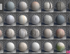 29��C4Dľ�Ʋ�������ͼ����Ԥ�� Poliigon Textures Grunge LIB4D for CORONA