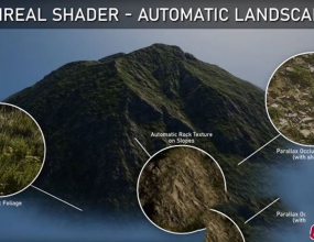 Unreal Engine 5.2��ʵ����ɽ��������ɫ��ֲ��ͶӰʯͷ�����̳�