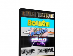 60��C4D����3D������Ŀ��װƬͷ�������Ԥ�� Trailer Text Pack