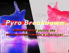 [������Ļ]Cinema 4D 2023+Redshift��Ⱦ��ʹ��Pyro��������ȼ����Ч�̳�