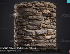 ZBrush+Substance Designer+PS�¹�ʯͷǽ��������ͼ��Ⱦ��̺決�߼��̳�