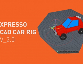 xpresso�ڵ�������C4DԤ�� Xpresso car rig in Cinema 4D V2.0